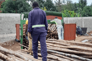 A truck supplying firewood