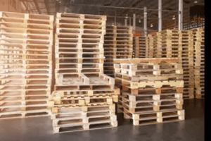 Stack of wooden pallets